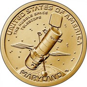 USA 1 Dollar The Hubble Space - Telescope 2020 D $1 IN GOD WE TRUST PH JK coin obverse USA 1 Dollar The Hubble Space - Telescope 2020 D $1 IN GOD WE TRUST PH JK coin obverse