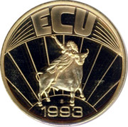 Greece 1 ECU The Parthenon 1993 UNC ECU 1993 coin reverse Greece 1 ECU The Parthenon 1993 UNC ECU 1993 coin reverse