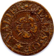 UK 1 Farthing Collumpton - W. Challs 1651  WALTER CHALLS OF coin obverse UK 1 Farthing Collumpton - W. Challs 1651  WALTER CHALLS OF coin obverse