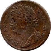 Ireland 1 Penny Ireland Advocate 1757-1816 IRELANDS ADVOCATE coin obverse Ireland 1 Penny Ireland Advocate 1757-1816 IRELANDS ADVOCATE coin obverse