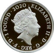 UK 1 Pound Bond - Bond, James Bond 2020 Proof ELIZABETH II D G REG F D 1 POUND 2020 coin obverse UK 1 Pound Bond - Bond, James Bond 2020 Proof ELIZABETH II D G REG F D 1 POUND 2020 coin obverse