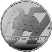 UK 1 Pound Bond - Pay attention 007 2020 Proof PAY ATTENTION 007 coin reverse UK 1 Pound Bond - Pay attention 007 2020 Proof PAY ATTENTION 007 coin reverse