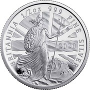 UK 1 Pound Britannia The Spirit of a Nation 2020 Proof BRITANNIA 1/2 OZ 999 FINE SILVER 2020 coin reverse UK 1 Pound Britannia The Spirit of a Nation 2020 Proof BRITANNIA 1/2 OZ 999 FINE SILVER 2020 coin reverse