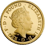 UK 1 Pound The Britannia 2019 Proof ELIZABETH II D G REG F D 1 POUND coin obverse