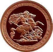 UK 1 Sovereign 200 years of the modern Sovereign. Piedfort 2017 Proof HONI·SOIT·QUI·MAL·Y·PENSE· BP coin reverse