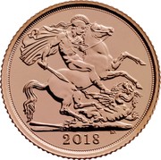 UK 1 Sovereign (Sovereign Piedfort) 2018 B.P. coin reverse UK 1 Sovereign (Sovereign Piedfort) 2018 B.P. coin reverse