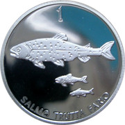 Slovenia 1 Tolar 10 years of Slovenian tolar 2006 Proof SALMO TRUTTA FARIO 1 coin reverse Slovenia 1 Tolar 10 years of Slovenian tolar 2006 Proof SALMO TRUTTA FARIO 1 coin reverse