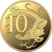 Australia 10 Cents Male Superb Lyrebird 2020 Proof 10 SD coin reverse Australia 10 Cents Male Superb Lyrebird 2020 Proof 10 SD coin reverse