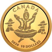 Canada 10 Dollars An Inuk and a Qulliq 2020 CANADA 2020 10 DOLLARS coin reverse Canada 10 Dollars An Inuk and a Qulliq 2020 CANADA 2020 10 DOLLARS coin reverse