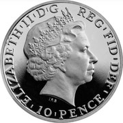 UK 10 Pence Britannia 2014 Proof ELIZABETH II D G REG FID DEF 10 PENCE coin obverse