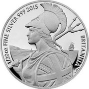 UK 10 Pence Britannia in profile 2015 Proof 1/20 OZ FINE SILVER 999 2015 BRITANNIA coin reverse UK 10 Pence Britannia in profile 2015 Proof 1/20 OZ FINE SILVER 999 2015 BRITANNIA coin reverse