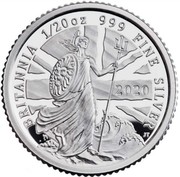 UK 10 Pence Britannia The Spirit of a Nation 2020 Proof BRITANNIA 1/20 OZ 999 FINE SILVER 2020 coin reverse UK 10 Pence Britannia The Spirit of a Nation 2020 Proof BRITANNIA 1/20 OZ 999 FINE SILVER 2020 coin reverse