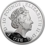 UK 10 Pounds Bond - 007 2020 Proof ELIZABETH II D G REG F D 10 POUNDS coin obverse UK 10 Pounds Bond - 007 2020 Proof ELIZABETH II D G REG F D 10 POUNDS coin obverse