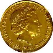 UK 10 Pounds Standing Britannia 2014 Unc 10 POUNDS ELIZABETH II D G REG F D DEF coin obverse UK 10 Pounds Standing Britannia 2014 Unc 10 POUNDS ELIZABETH II D G REG F D DEF coin obverse