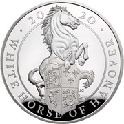 UK 10 Pounds White Horse of Hanover 2020 Proof 2020 JC WHITE HORSE OF HANOVER coin reverse UK 10 Pounds White Horse of Hanover 2020 Proof 2020 JC WHITE HORSE OF HANOVER coin reverse