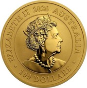 Australia 100 Dollars Australian Gold Swan 2020 ELIZABETH II 2020 AUSTRALIA 100 DOLLARS coin obverse Australia 100 Dollars Australian Gold Swan 2020 ELIZABETH II 2020 AUSTRALIA 100 DOLLARS coin obverse
