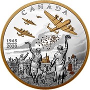 Canada 100 Dollars Liberation of the Netherlands: Operation Manna 2020 1945 2020 CANADA coin reverse Canada 100 Dollars Liberation of the Netherlands: Operation Manna 2020 1945 2020 CANADA coin reverse