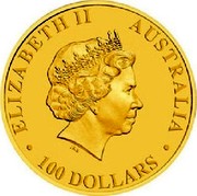 Australia 100 Dollars World Youth Day 2008 P Proof ELIZABETH II AUSTRALIA 100 DOLLARS coin obverse Australia 100 Dollars World Youth Day 2008 P Proof ELIZABETH II AUSTRALIA 100 DOLLARS coin obverse
