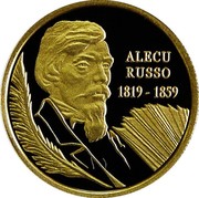 Moldova 100 Lei Alecu Russo 2019 Proof ALECU RUSSO 1819 1859 coin reverse Moldova 100 Lei Alecu Russo 2019 Proof ALECU RUSSO 1819 1859 coin reverse