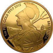 UK 100 Pounds Britannia facing left 2015 KM# 1358 1 OZ FINE GOLD 999.9 2015 BRITANNIA coin reverse UK 100 Pounds Britannia facing left 2015 KM# 1358 1 OZ FINE GOLD 999.9 2015 BRITANNIA coin reverse
