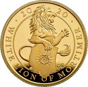 UK 100 Pounds The White Lion of Mortimer 2020 Proof WHITE LION OF MORTIMER 2020 coin reverse UK 100 Pounds The White Lion of Mortimer 2020 Proof WHITE LION OF MORTIMER 2020 coin reverse