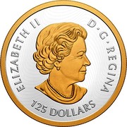 Canada 125 Dollars 75th Anniversary of UNESCO 2020 ELIZABETH II CANADA D G REGINA 125 DOLLARS coin obverse Canada 125 Dollars 75th Anniversary of UNESCO 2020 ELIZABETH II CANADA D G REGINA 125 DOLLARS coin obverse