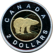 Canada 2 Dollars Polar Bear Toonie 2012 Proof KM# 837 CANADA 2 DOLLARS coin reverse Canada 2 Dollars Polar Bear Toonie 2012 Proof KM# 837 CANADA 2 DOLLARS coin reverse