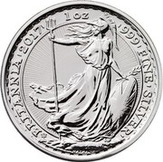 UK 2 Pounds (20th Anniversary of the Silver Britannia) 1 OZ 999 FINE SILVER BRITANNIA NATHAN coin reverse UK 2 Pounds (20th Anniversary of the Silver Britannia) 1 OZ 999 FINE SILVER BRITANNIA NATHAN coin reverse
