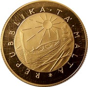 Malta 2 Pounds (Luigi Preziosi) KM# 46 REPUBLIKA TA' MALTA coin obverse Malta 2 Pounds (Luigi Preziosi) KM# 46 REPUBLIKA TA' MALTA coin obverse
