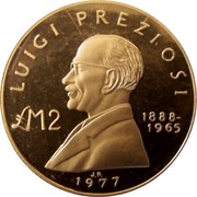Malta 2 Pounds (Luigi Preziosi) KM# 46 LUIGI PREZIOSI £M2 1888-1965 1977 coin reverse Malta 2 Pounds (Luigi Preziosi) KM# 46 LUIGI PREZIOSI £M2 1888-1965 1977 coin reverse