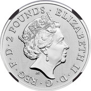 UK 2 Pounds Music Legends - Queen 2020 Bullion ELIZABETH II D G REG F D 2 POUNDS coin obverse UK 2 Pounds Music Legends - Queen 2020 Bullion ELIZABETH II D G REG F D 2 POUNDS coin obverse