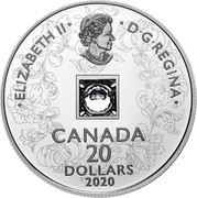 Canada 20 Dollars Dancing Diamons: Sparkle of the Heart 2020 CANADA 20 DOLLARS 2020 ELIZABETH II D G REGINA coin obverse Canada 20 Dollars Dancing Diamons: Sparkle of the Heart 2020 CANADA 20 DOLLARS 2020 ELIZABETH II D G REGINA coin obverse