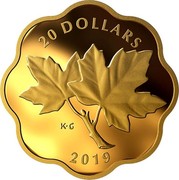 Canada 20 Dollars Iconic Maple Leaves 2019 20 DOLLARS 2019 coin reverse Canada 20 Dollars Iconic Maple Leaves 2019 20 DOLLARS 2019 coin reverse