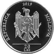 Moldova 20 Lei The Goat with Three Kids 2019 Proof REPUBLICA 2019 MOLDOVA 20 LEI coin obverse Moldova 20 Lei The Goat with Three Kids 2019 Proof REPUBLICA 2019 MOLDOVA 20 LEI coin obverse