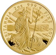 UK 200 Pounds Britannia The Spirit of a Nation 2020 Proof BRITANNIA 2 OZ 999.9 FINE GOLD 2020 coin reverse UK 200 Pounds Britannia The Spirit of a Nation 2020 Proof BRITANNIA 2 OZ 999.9 FINE GOLD 2020 coin reverse