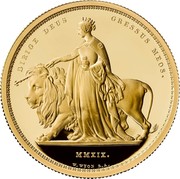 UK 2000 Pounds Una and The Lion 2019 Proof DIRIGE DEUS GRESSUS MEOS. MMXIX. W.WYON R.A. coin reverse UK 2000 Pounds Una and The Lion 2019 Proof DIRIGE DEUS GRESSUS MEOS. MMXIX. W.WYON R.A. coin reverse