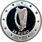 Ireland 25 Euro Squirrel eating nuts 1996 25 EURO coin reverse Ireland 25 Euro Squirrel eating nuts 1996 25 EURO coin reverse