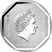 Australia 30 Dollars Road Sign Emu 2015 ELIZABETH II AUSTRALIA 2015 30 DOLLARS coin obverse Australia 30 Dollars Road Sign Emu 2015 ELIZABETH II AUSTRALIA 2015 30 DOLLARS coin obverse