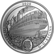 Canada 30 Dollars SS Keewatin 2020 ELIZABETH II 2020 D G REGINA coin obverse Canada 30 Dollars SS Keewatin 2020 ELIZABETH II 2020 D G REGINA coin obverse