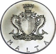 Malta 4 Pounds (Cottonera Gate) KM# 25 MALTA coin obverse Malta 4 Pounds (Cottonera Gate) KM# 25 MALTA coin obverse