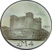 Malta 4 Pounds (St. Agatha's Tower) KM# 33 1975 £M 4 coin reverse Malta 4 Pounds (St. Agatha's Tower) KM# 33 1975 £M 4 coin reverse