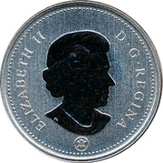 Canada 5 Cents Beaver 2010 ELIZABETH II D G REGINA coin obverse Canada 5 Cents Beaver 2010 ELIZABETH II D G REGINA coin obverse
