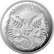 Australia 5 Cents Echidna 2020 Proof 5 coin reverse Australia 5 Cents Echidna 2020 Proof 5 coin reverse