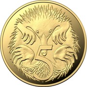 Australia 5 Cents Echidna 2020 Proof 5 coin reverse Australia 5 Cents Echidna 2020 Proof 5 coin reverse