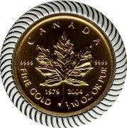 Canada 5 Dollars An Era of Triumph 25th Anniversary 2004 ELIZABETH II 5 DOLLARS 2004 coin obverse Canada 5 Dollars An Era of Triumph 25th Anniversary 2004 ELIZABETH II 5 DOLLARS 2004 coin obverse