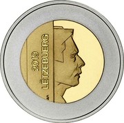 Luxembourg 5 Euro Great crested grebe 2019 2019 LËTZEBUERG coin obverse Luxembourg 5 Euro Great crested grebe 2019 2019 LËTZEBUERG coin obverse