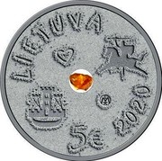 Lithuania 5 Euro The Sea Festival 2020 LIETUVA 5 2020 coin obverse Lithuania 5 Euro The Sea Festival 2020 LIETUVA 5 2020 coin obverse