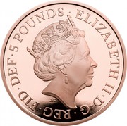 UK 5 Pounds The End of the Second World War 2020 Proof ELIZABETH II D G REG FID DEF 5 POUNDS JC coin obverse UK 5 Pounds The End of the Second World War 2020 Proof ELIZABETH II D G REG FID DEF 5 POUNDS JC coin obverse