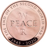 UK 5 Pounds The End of the Second World War 2020 Proof THE END OF THE SECOND WORLD WAR W PEACE R CD 1945 2020 MD coin reverse UK 5 Pounds The End of the Second World War 2020 Proof THE END OF THE SECOND WORLD WAR W PEACE R CD 1945 2020 MD coin reverse