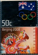 Australia 50 Cents Olympic Games Beijing 2008 Coin & Stamp Boxed Set 50C BEIJING 2008 AUSTRALIA coin reverse Australia 50 Cents Olympic Games Beijing 2008 Coin & Stamp Boxed Set 50C BEIJING 2008 AUSTRALIA coin reverse